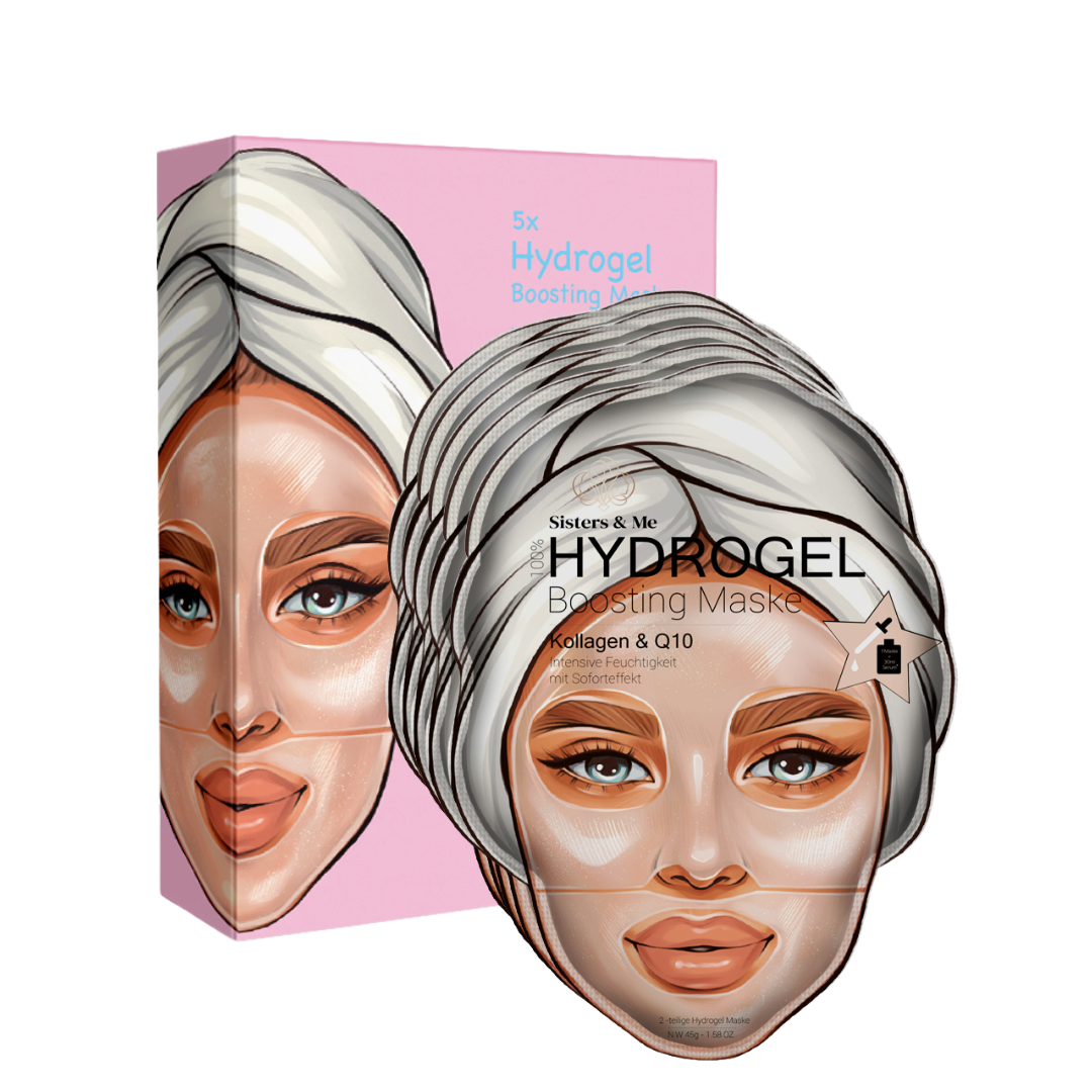 Sisters & Me 5x HYDROGEL BOOSTING MASKE MIT Q10 UND KOLLAGEN