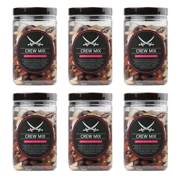 Crew Mix Sansibar, eine leckere Mischung aus verschiedenen Nüssen und Trockenfrüchten, perfekt für einen gesunden Snack unterwegs.