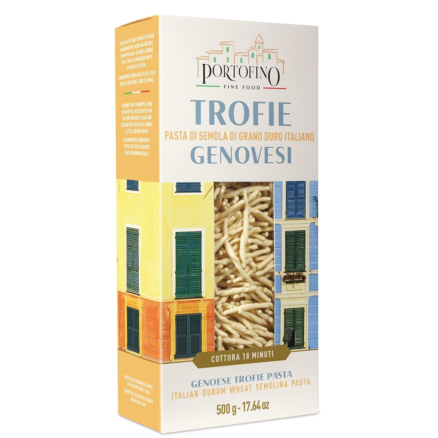 Portofino Fine Food - Trofie, Trenette and Croxetti - Traditional Ligurian Pasta - 3 x 500 g