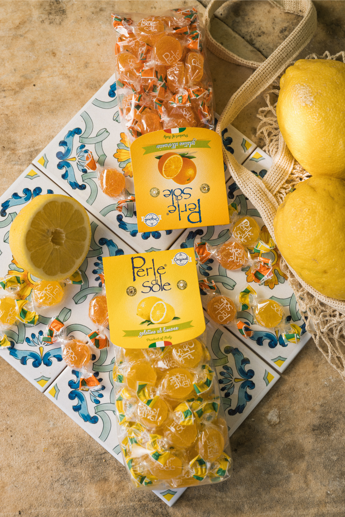 Perle di Sole Hartbonbons mit Zitronengeschmack 500g